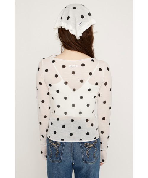 SLY（スライ）の「MICHIXSLY DOTS KNIT TOPS ミチスライドットニット
