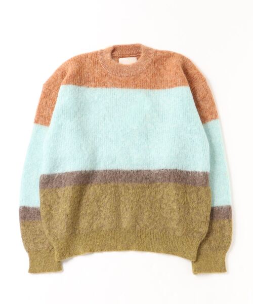 YOKE（ヨーク）の「YOKE/ヨーク/MOHAIR BORDER CREWNECK SWEATER