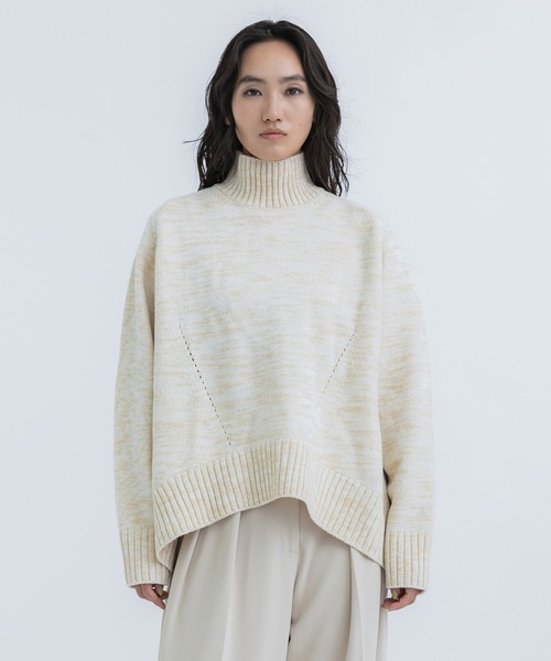 CINOH/チノ】《STUDIOUS別注》WOOL OVERSIZE HI NECK KNIT/ウール