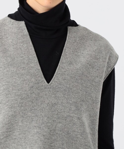 caban（キャバン）の「ウールカシミヤ リバーシブルチュニックベスト