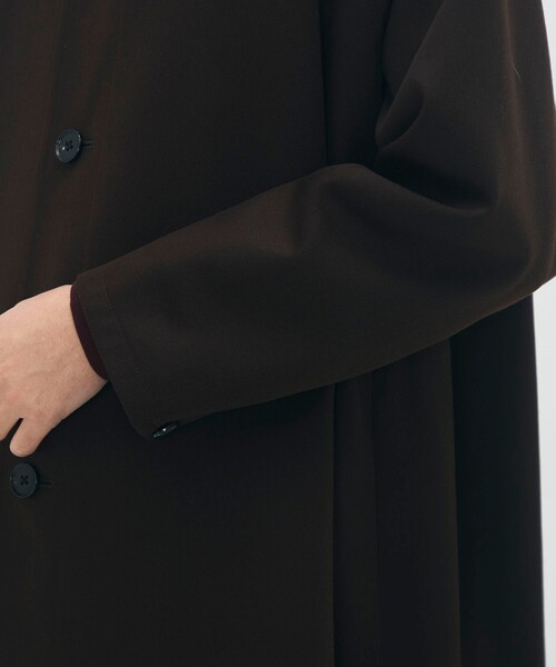 ウールギャバジン スタンドカラーコート（ステンカラーコート）｜CABaN