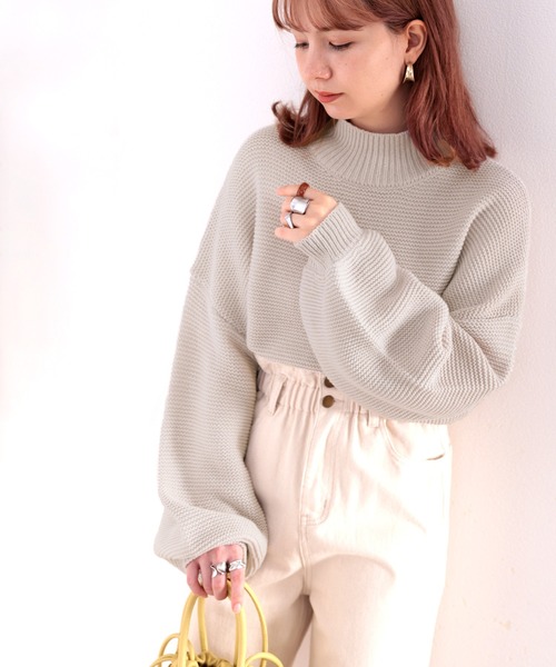 セール】ぽわん袖がガーリーさを+。パフスリーブニット（長袖