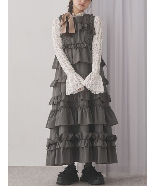 フリルティアードワンピース（ワンピース）｜merry jenny（メリー