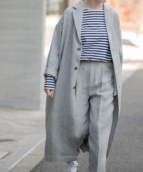 かぐれ（カグレ）の「シルクリネンチェスターコート（チェスターコート