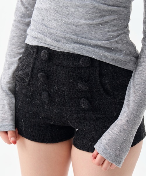 Twinkle Tweed Shorts（その他パンツ）｜andwang（アンドワン）の