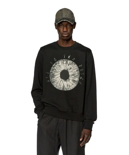 DIESEL（ディーゼル）の「メンズ スウェット プルオーバー プリント