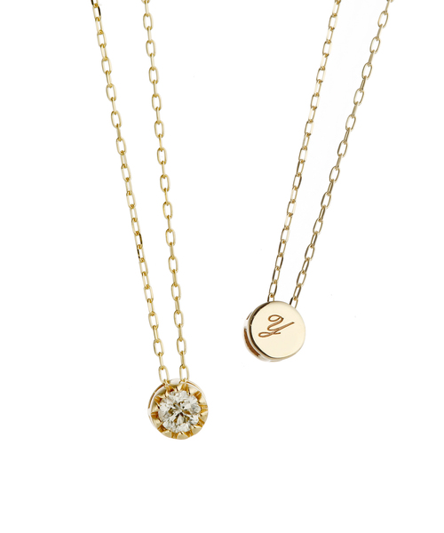 K10 ダイヤモンド シークレットイニシャル ネックレス（ネックレス