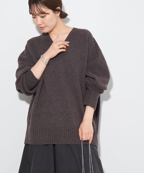 plage（プラージュ）の「ファインウール Vネックプルオーバー（ニット