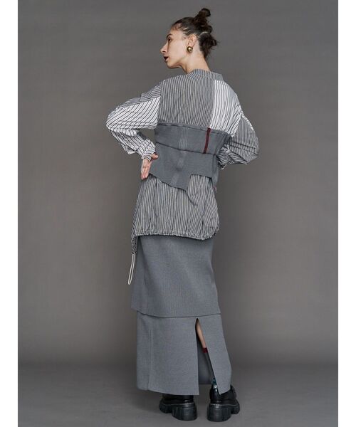 UN3D.（アンスリード）の「KNIT BUSTIER DOCKING SH / ニットビスチェ