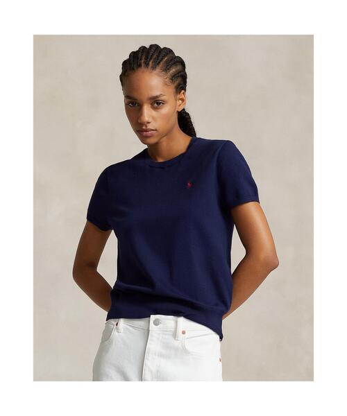 コットンブレンド ショートスリーブ セーター（ニット/セーター