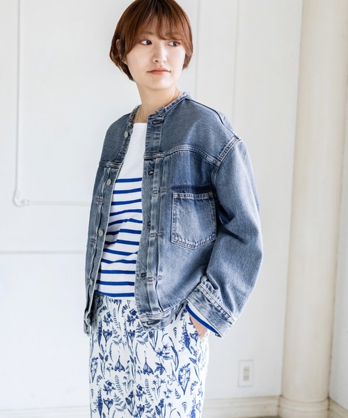 IENA（イエナ）の「リメイクエコデニムミドルルーズブルゾン◇（デニム