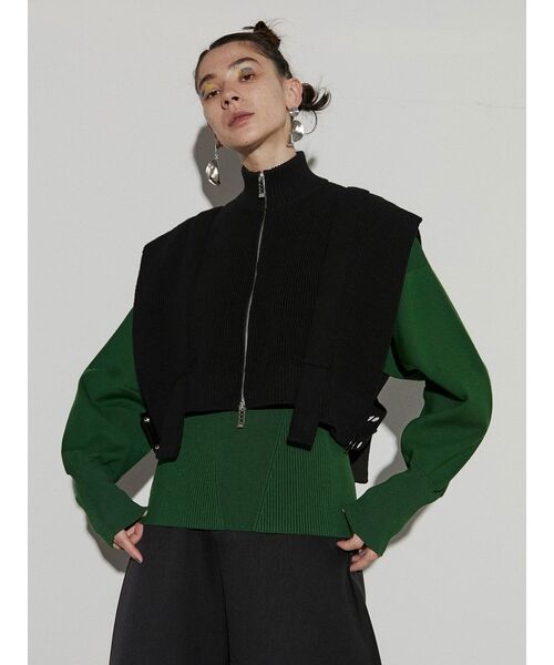 UN3D.（アンスリード）の「フロントジップニットベスト（ベスト）」 - WEAR