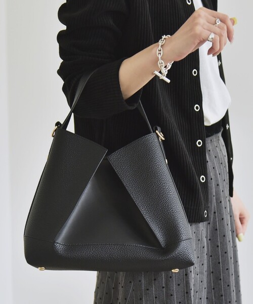 セール】quaranciel: 2way コンビ ワンハンドル ショルダー バッグ