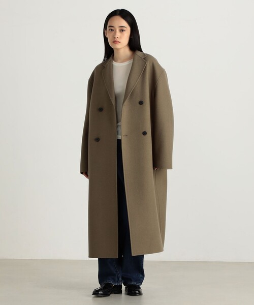 EDITION（エディション）の「□ダブルフェイス コクーンロングコート