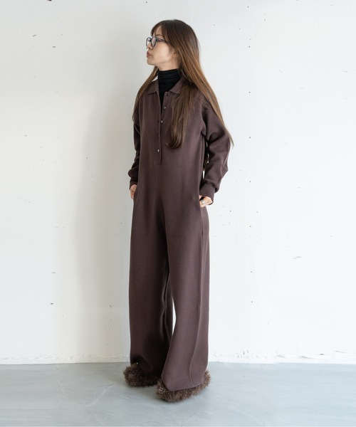 ニットジャンプスーツ（つなぎ/オールインワン）｜hwyl（ヒュイル）の