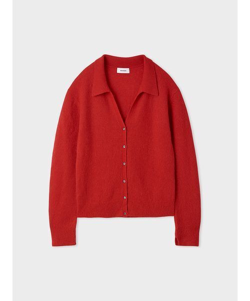 セール】アルパカ混シャツニットカーデ（カーディガン/ボレロ
