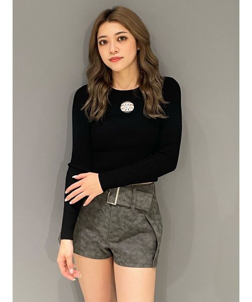 Symmetry GYDA MOLDクルーネックニットトップス（ニット/セーター