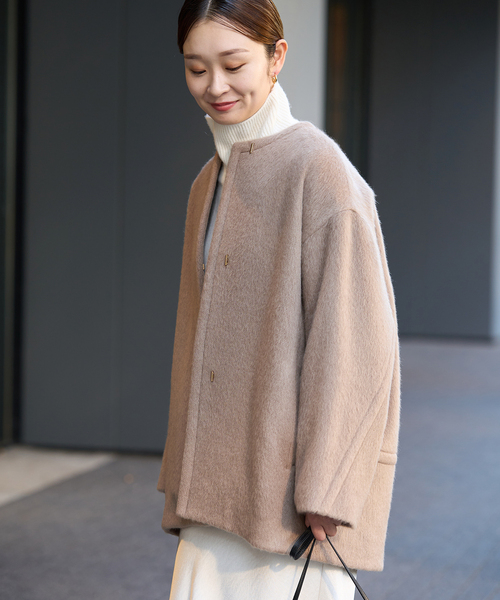 IENA（イエナ）の「モヘアシャギーハーフコート（その他アウター