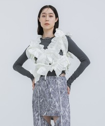 HOUGA（ホウガ）の「【HOUGA/ホウガ】kiki frill vest/キキフリル