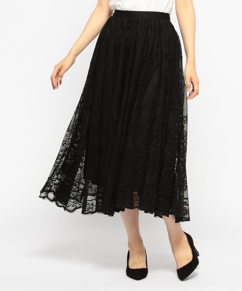 MISCH MASCH（ミッシュマッシュ）の「円形レースフレアスカート