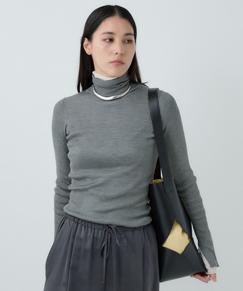 Chaos(カオス)/【新色＆追加】18Gシルクリブタートルネックニット