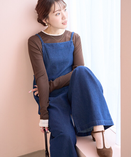 セール】限定展開 紐 デニム サロペット（サロペット/オーバーオール
