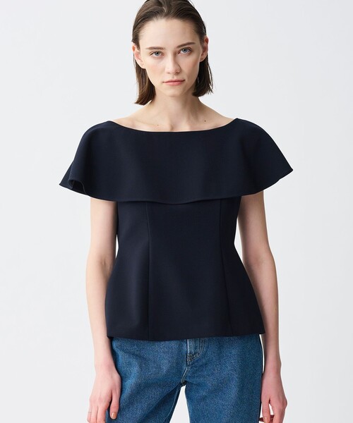 プルーフ ダブルクロス ラッフル ブラウス（シャツ/ブラウス