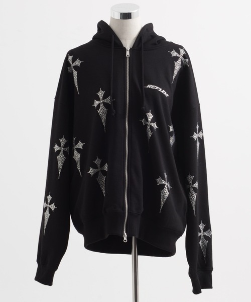 REFLEM（レフレム）の「『REFLEM/レフレム』クロス総柄ラインストーン