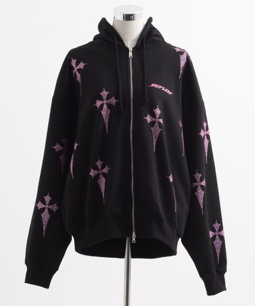 REFLEM（レフレム）の「『REFLEM/レフレム』クロス総柄ラインストーン