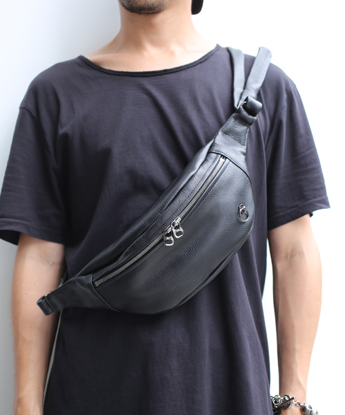 牛革 レザー ショルダー ボディバッグ S ブランド オリジナル メンズ