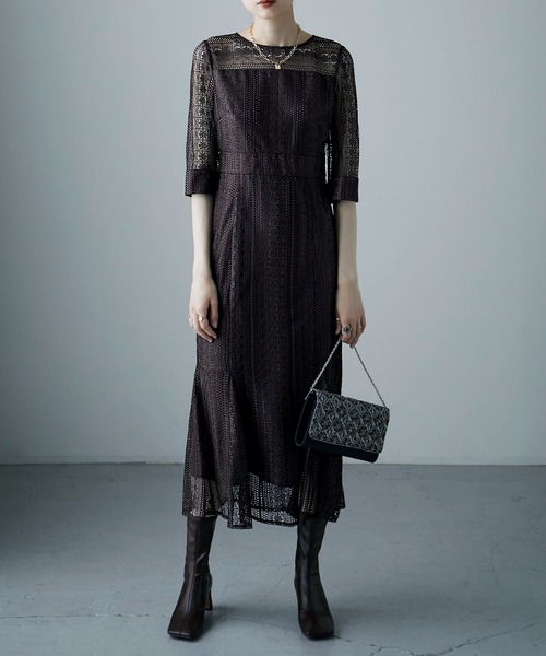 バックリボン マーメイド レースドレス 結婚式（ドレス）｜etoll