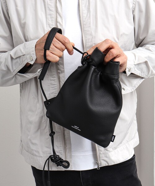 waku（ワク）の「【waku/ワク】レザー巾着ミニショルダーバッグ (WK