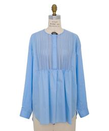 drawer ドロワー ピンクパフスリーブプリーツブラウス 36 drawer