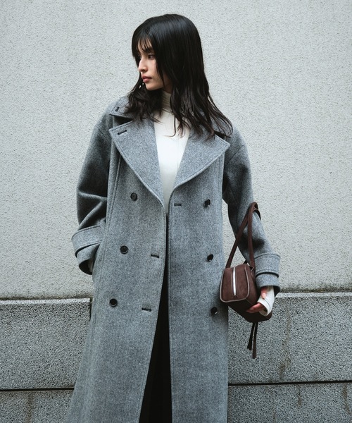 再入荷なし！！】SUPER140ビッグカラーコート｜ウール/静電気防止/軽量