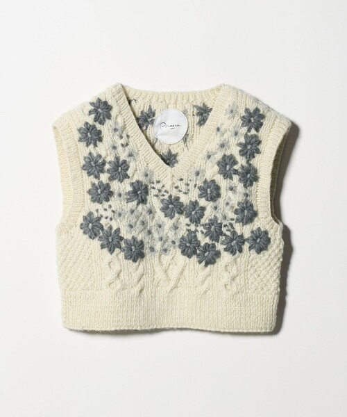セール】＜Pheeta＞Clara フラワー ニットベスト/014C-HN1（ベスト