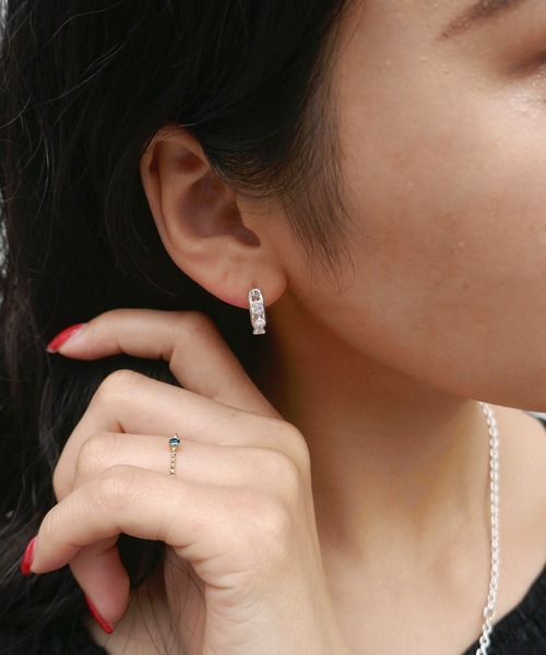 ジルコニアフープピアス（ピアス（片耳用））｜e.m.（イーエム）の