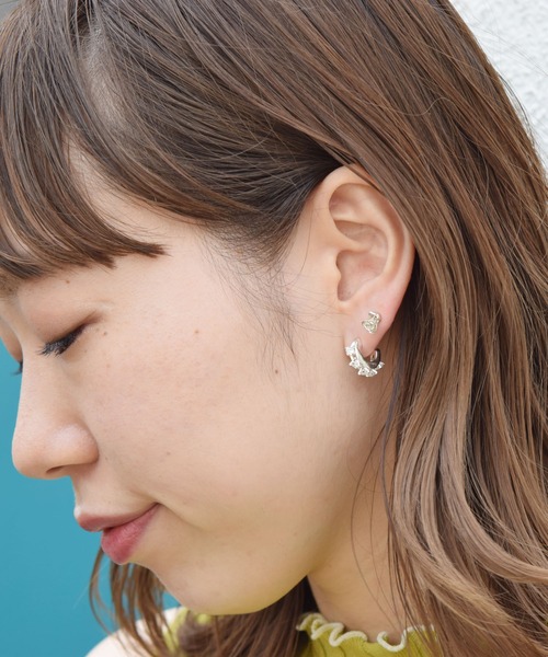 ジルコニアフープピアス（ピアス（片耳用））｜e.m.（イーエム）の