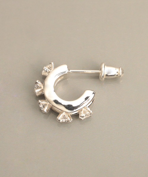 ジルコニアフープピアス（ピアス（片耳用））｜e.m.（イーエム）の