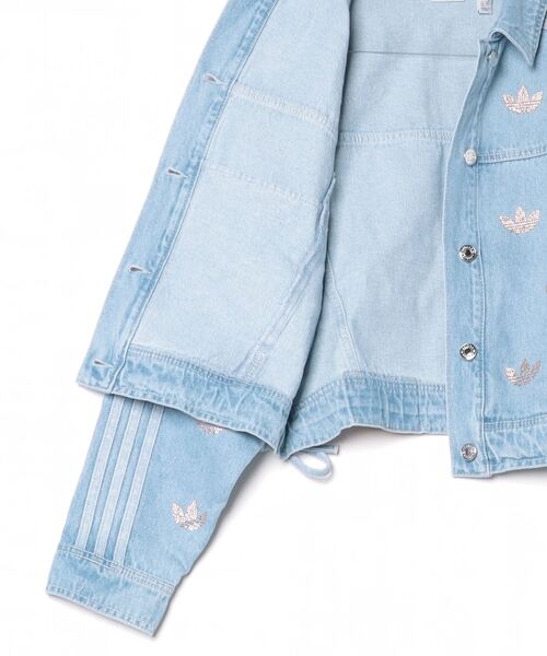 adidas（アディダス）の「デニム ラインストーン ジャケット