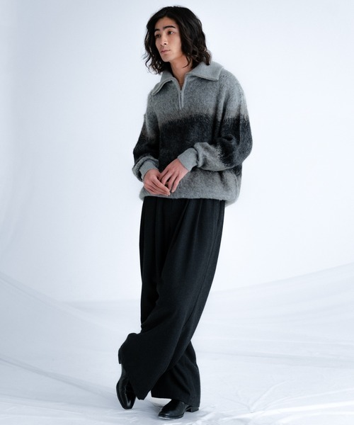 SINSS（シンス）の「Wool blend gradation zip knit / ウールブレンド