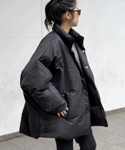 BERENICE】ブラックオーバーダウンジャケット（ダウンジャケット