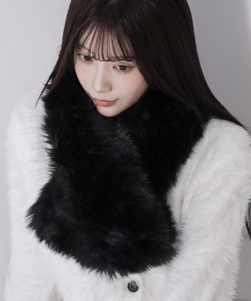 セール】※※【 3color 】フェイクファーボリュームロングマフラー