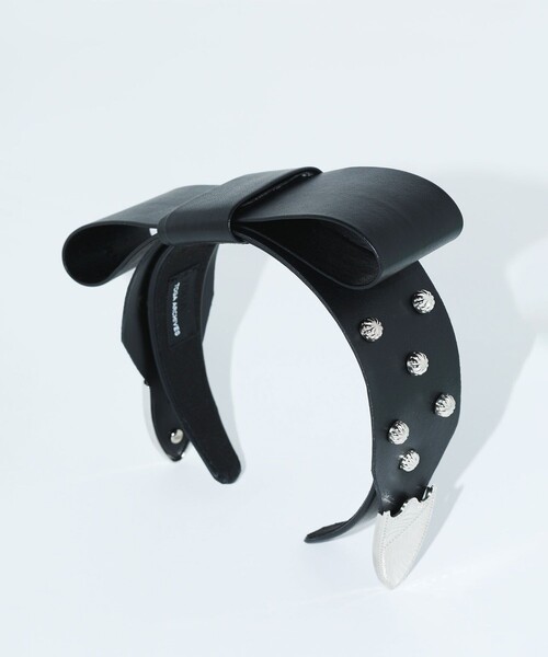 TOGA PULLA/トーガプルラ】Leather headband ribbon/レザーヘッド