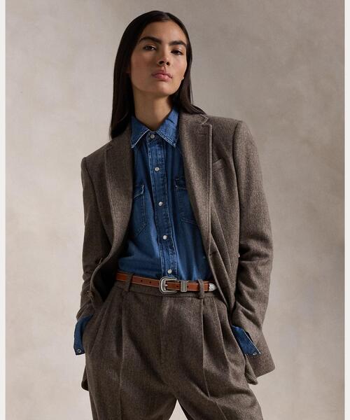 ポロラルフローレン ウール トラウザー ヘリンボーン Polo トラベラー