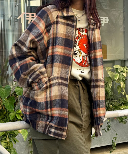 CIAOPANIC（チャオパニック）の「シャギーチェックブルゾン（ブルゾン