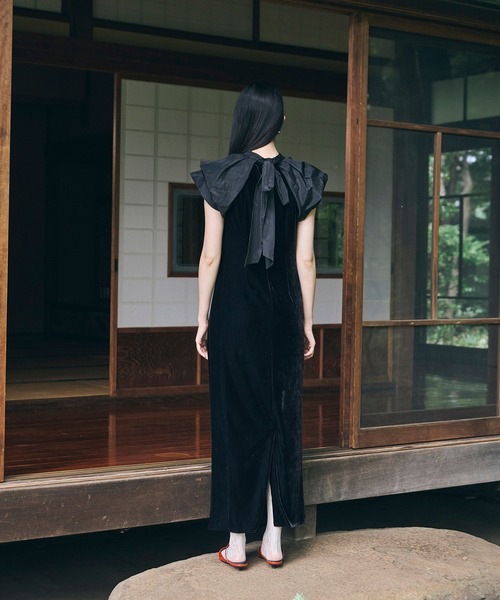 セール】ドレープベロアドレス / drape velour dress（ドレス