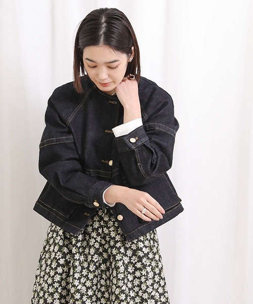 margaux（マルゴー）の「ラグランSTRデニムJK（デニムジャケット