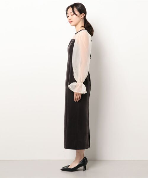 Chico（チコ）の「【SALON by Chico限定】配色シースルータイトロング