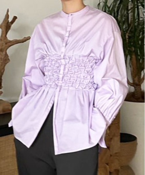 Ameri（アメリ）の「BLOOM SHIRRING SHIRT（シャツ/ブラウス）」 - WEAR