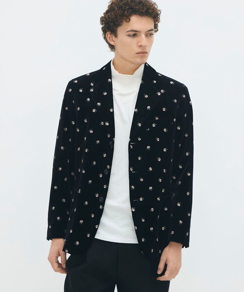 CABaN ベロアローズプリント テーラードジャケット（テーラード